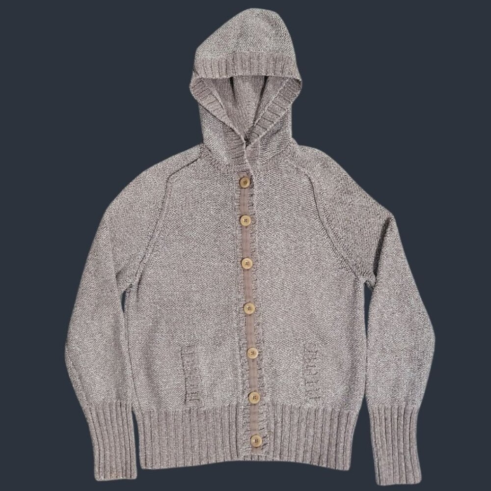 GAP 1969 Limited Edition Girls Hooded Cardigan Size XL Knit Sweater Button Up